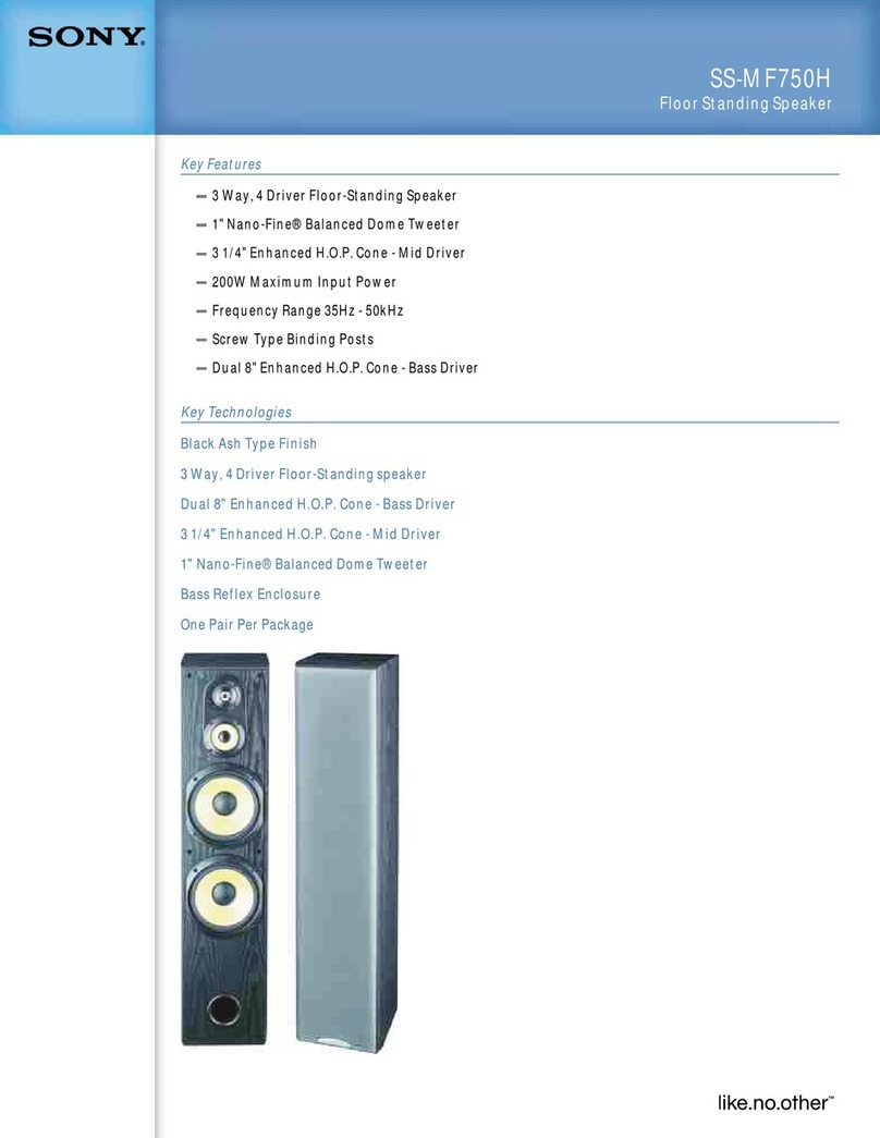 Sony SS-MF750H Specifications