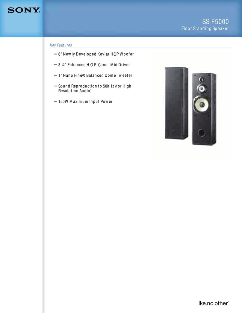 Sony SS-F5000 Specifications