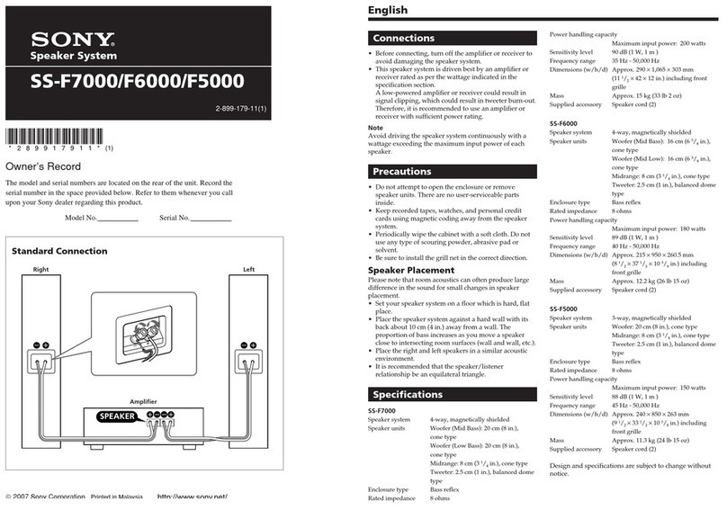 Sony SS-F5000 User manual