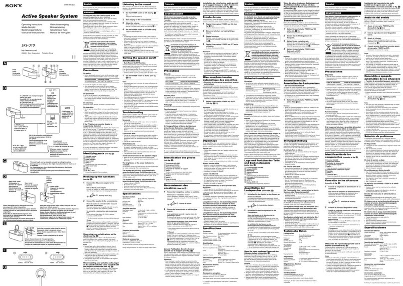 Sony SRS-U10 User manual