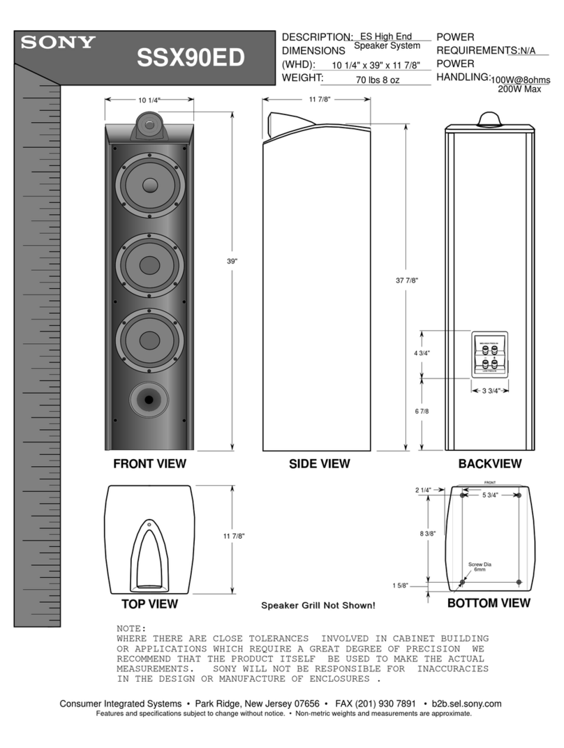 Sony SS-X90ED Parts list manual Sony SS-X90ED Parts list manual