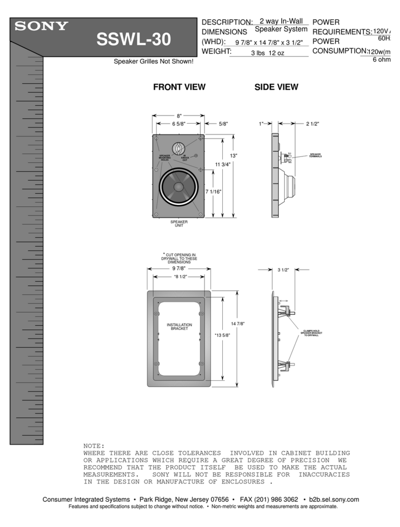 Sony SS-WL30 User guide