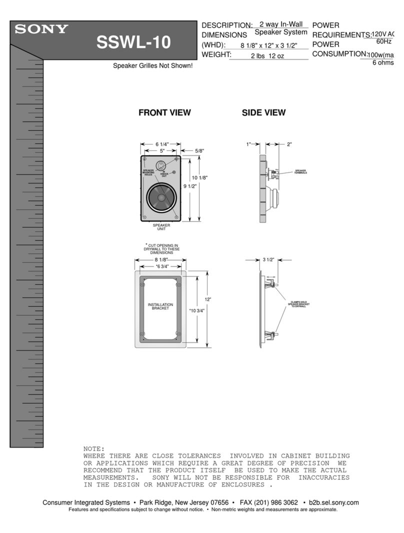 Sony SS-WL10 User guide