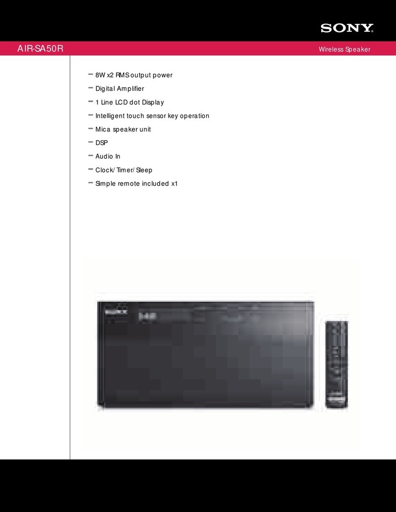 Sony S-AIR AIR-SA50R Specifications