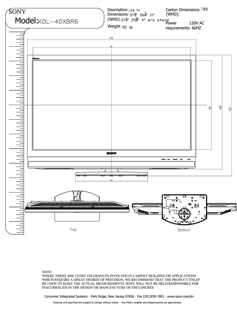 Sony BRAVIA KDL-40XBR6 User manual