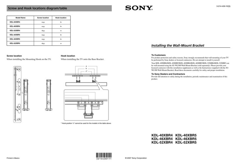 Sony BRAVIA KDL-40XBR4 User manual