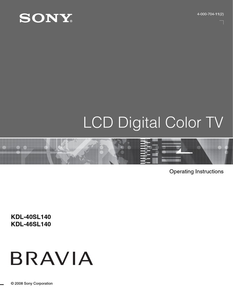 Sony KDL-40SL140 - 40" Bravia Sl Series Lcd Tv operating instructions
