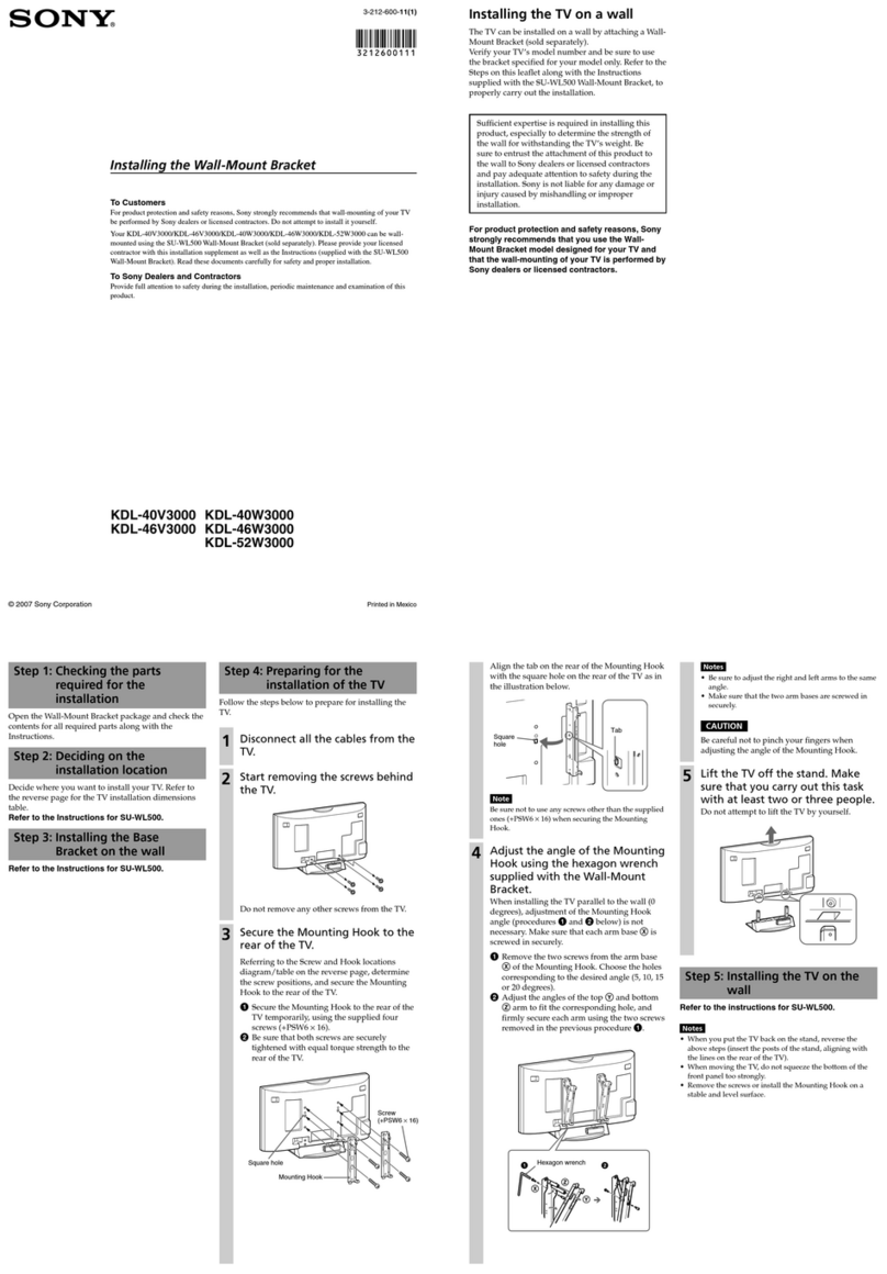 Sony KDL-40V3000, KDL-46V3000 User manual