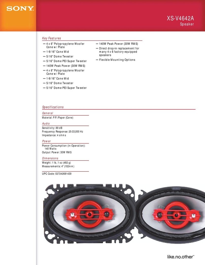 Sony XS-V4642A Specifications