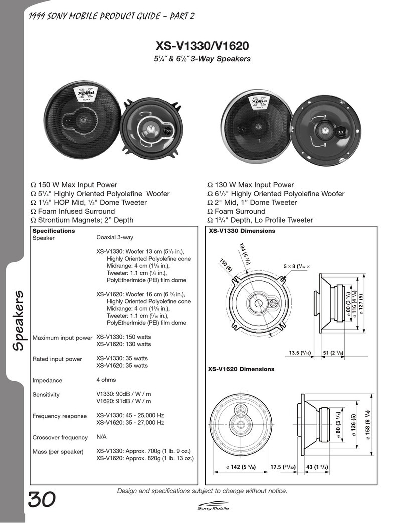 Sony XS-V1330A Product guide