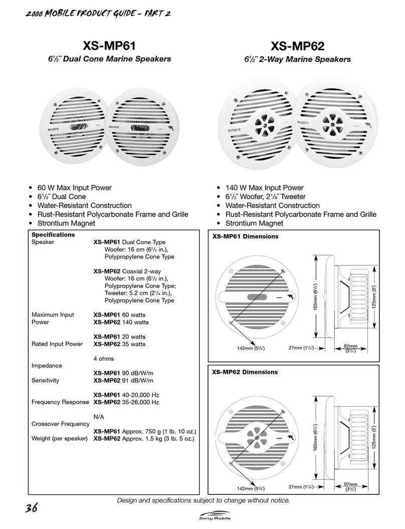 Sony XS-MP61 Specifications