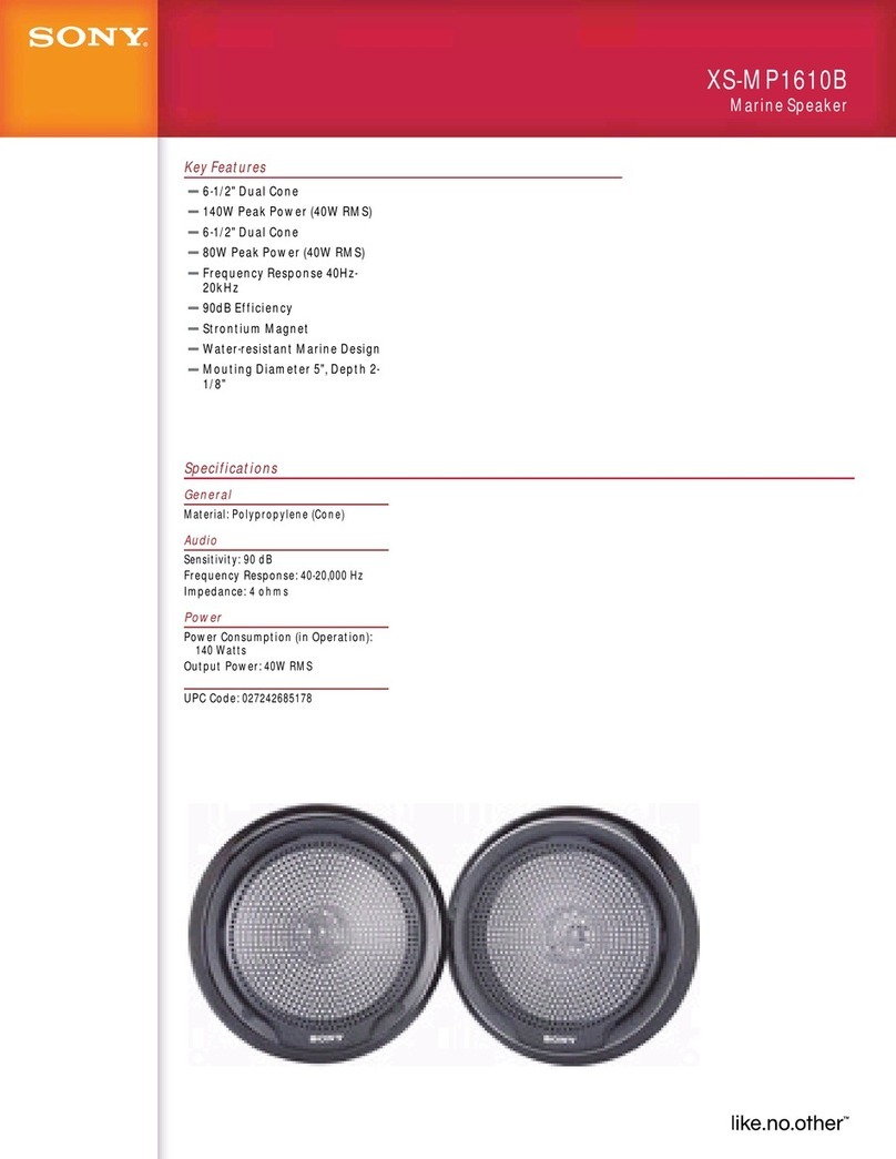 Sony XS-MP1610B Specifications
