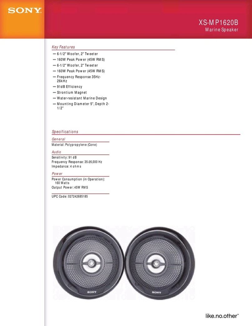 Sony XS-MP1620B User manual Sony XS-MP1620B User manual