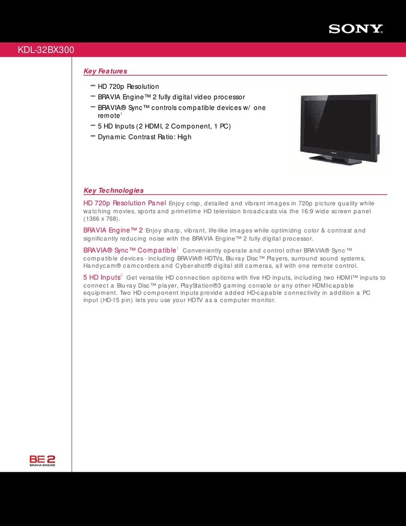 Sony KDL-32BX300 - Bravia Bx Series Lcd... User manual Sony KDL-32BX300 - Bravia Bx Series Lcd... User manual