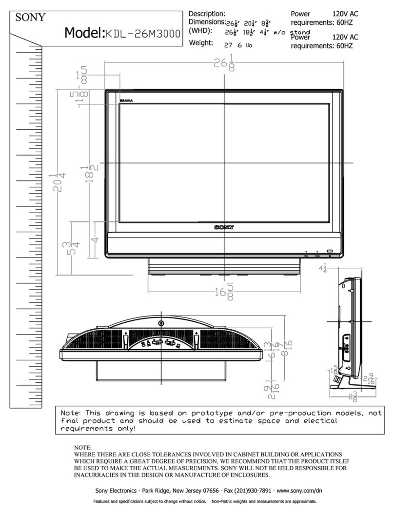 Sony KDL-26M3000 - 26" Bravia M-series Digital Lcd... User guide