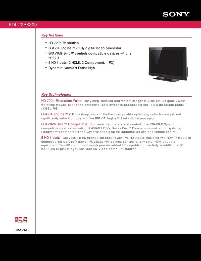 Sony KDL-22BX300 - Bravia Bx Series Lcd... User manual