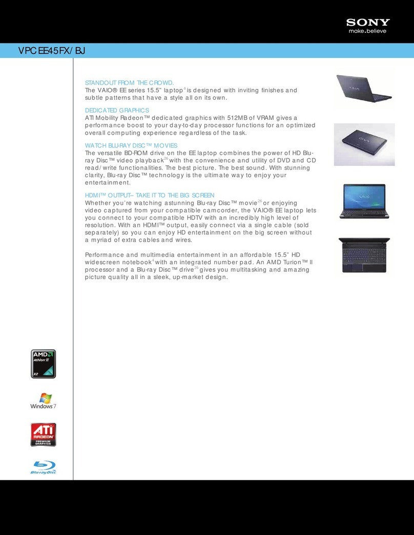 Sony VPCEE45FX User manual