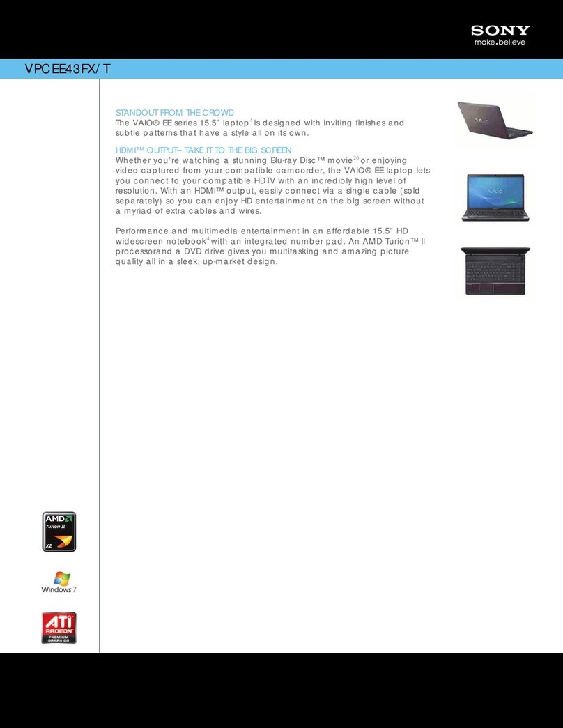 Sony VPCEE43FX Specifications