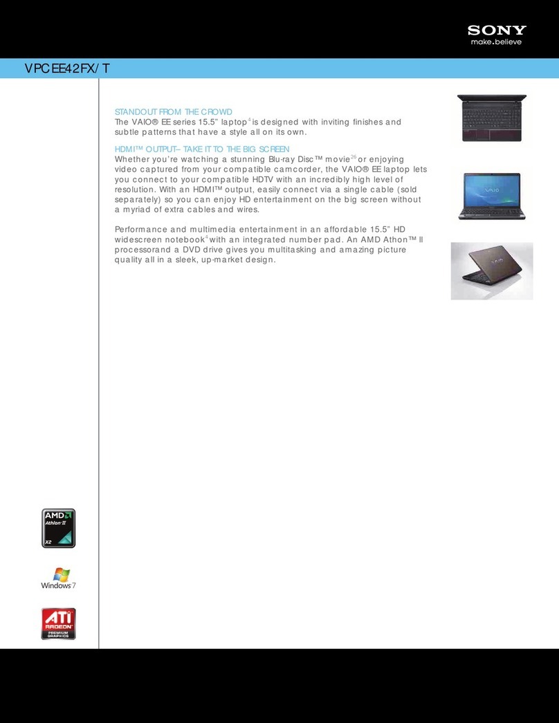 Sony VPCEE42FX User manual