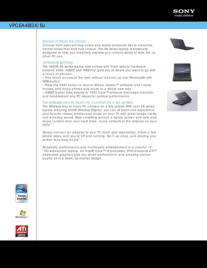 Sony VPCEA4BGX User manual