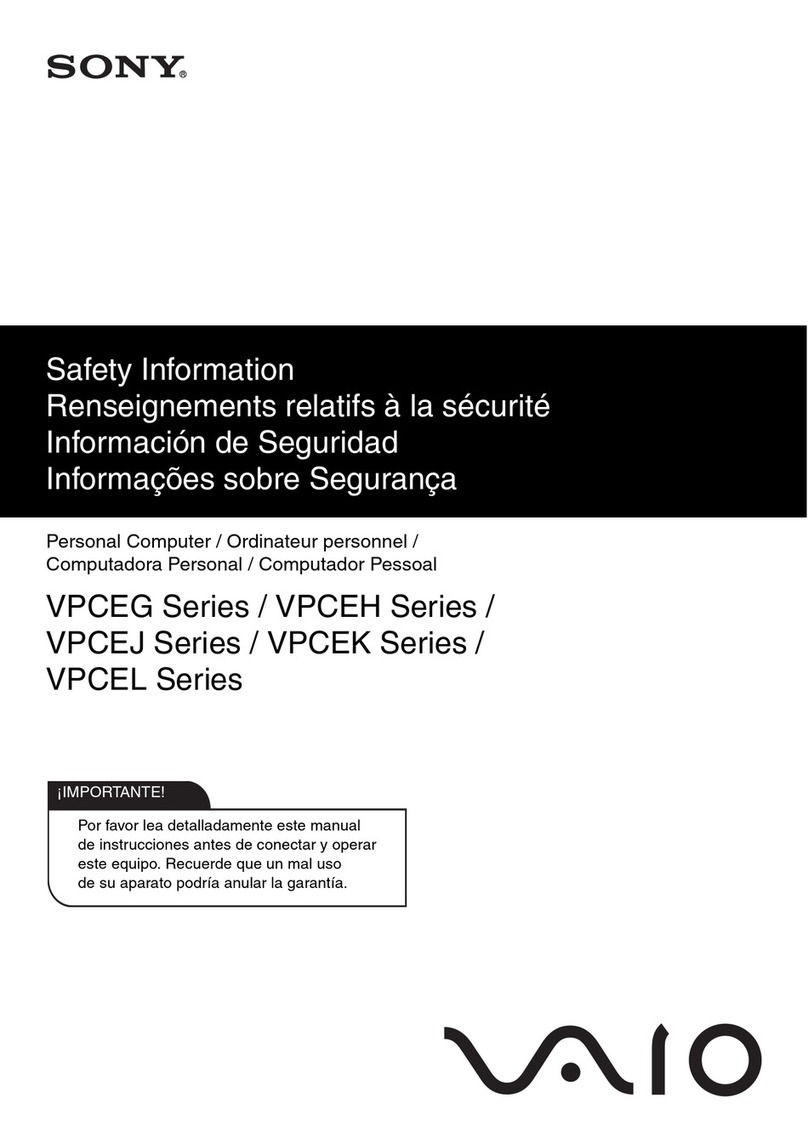 Sony VAIO VPCEG24FX Original instructions Sony VAIO VPCEG24FX Original instructions