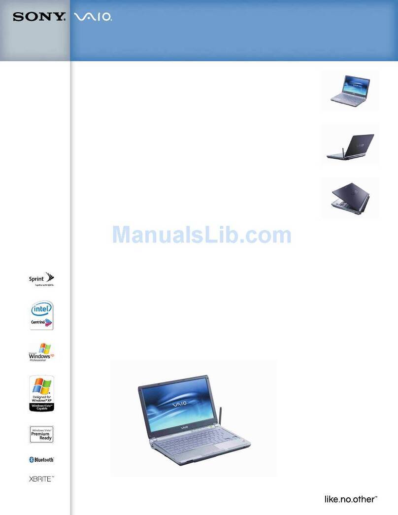 Sony VAIO VGN-TXN17P/B Specifications