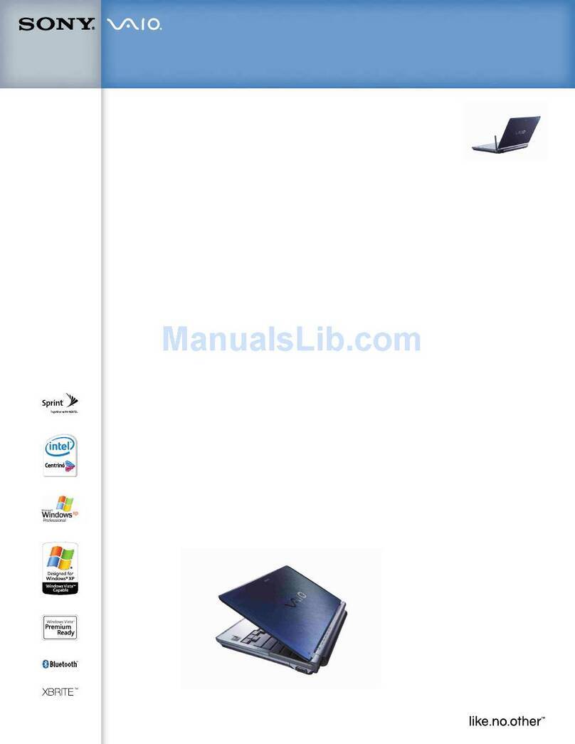 Sony VAIO VGN-TXN19P User manual