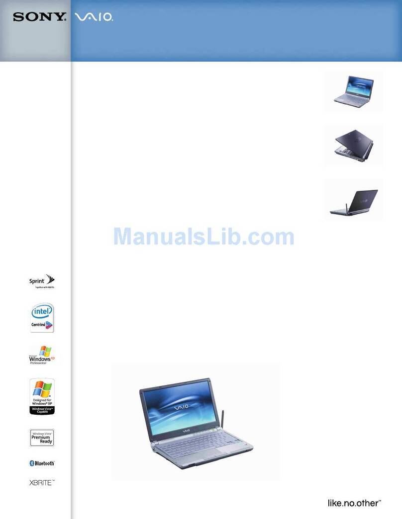 Sony VAIO VGN-TXN15P/B Specifications