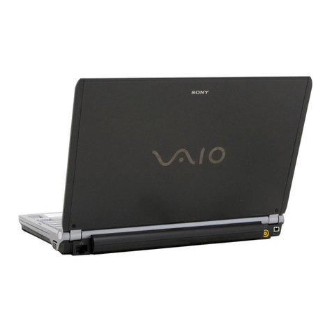 Sony VGN-TX850P supplementary guide