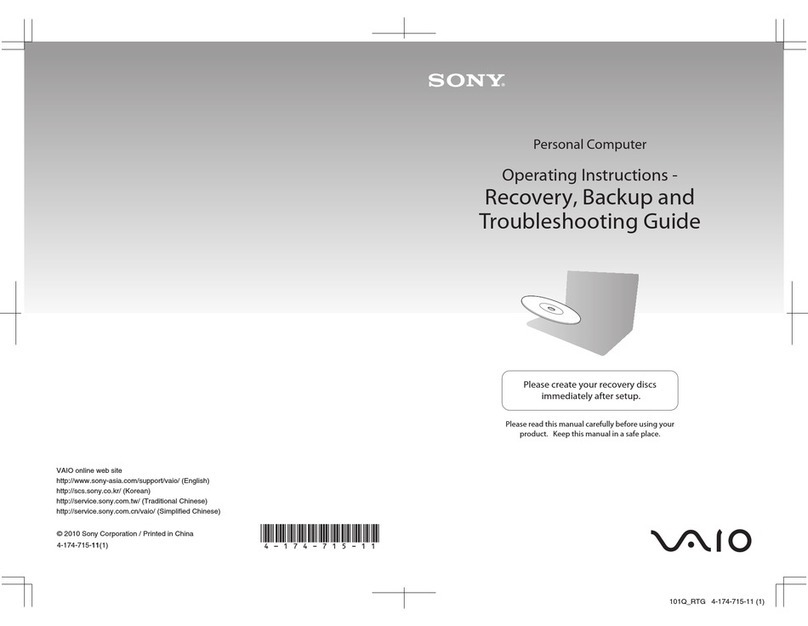 Sony VAIO VPCCA22FX User manual Sony VAIO VPCCA22FX User manual