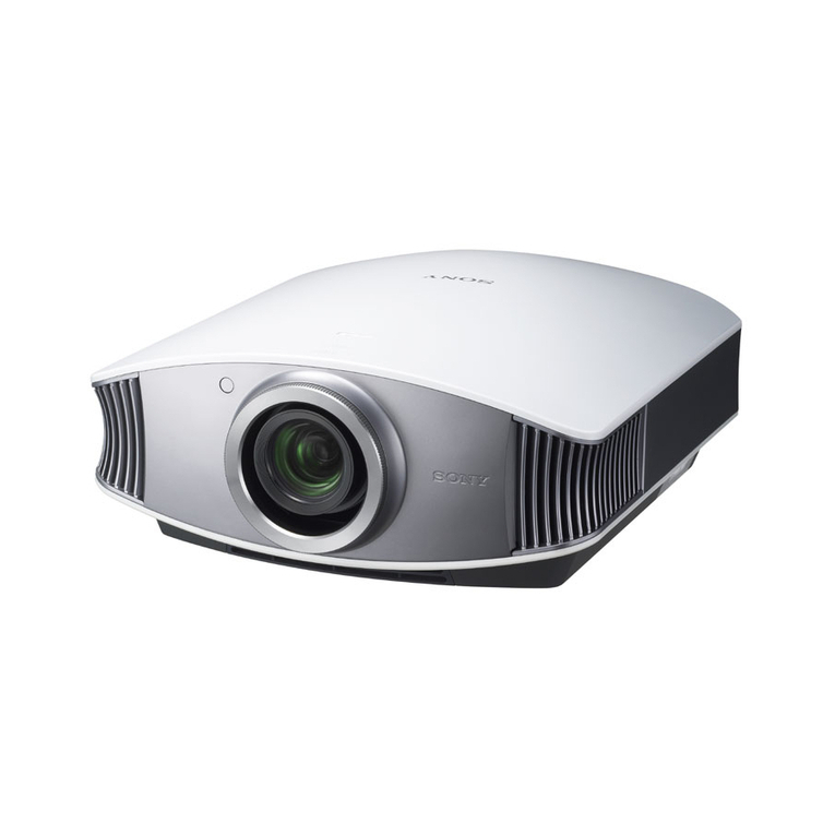 Sony VPL VW50 - SXRD - Projector User manual Sony VPL VW50 - SXRD - Projector User manual