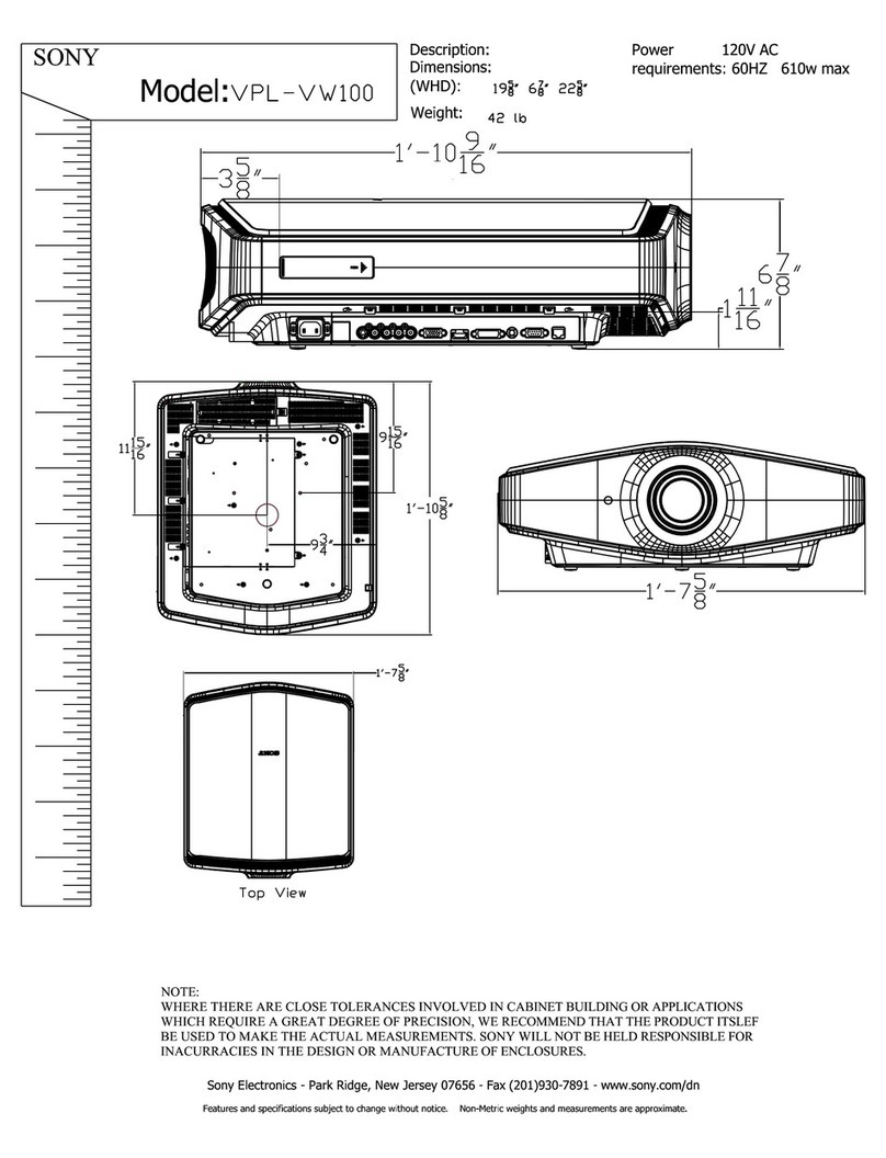 Sony VPLVW100 - Full HD Widescreen Projector User guide