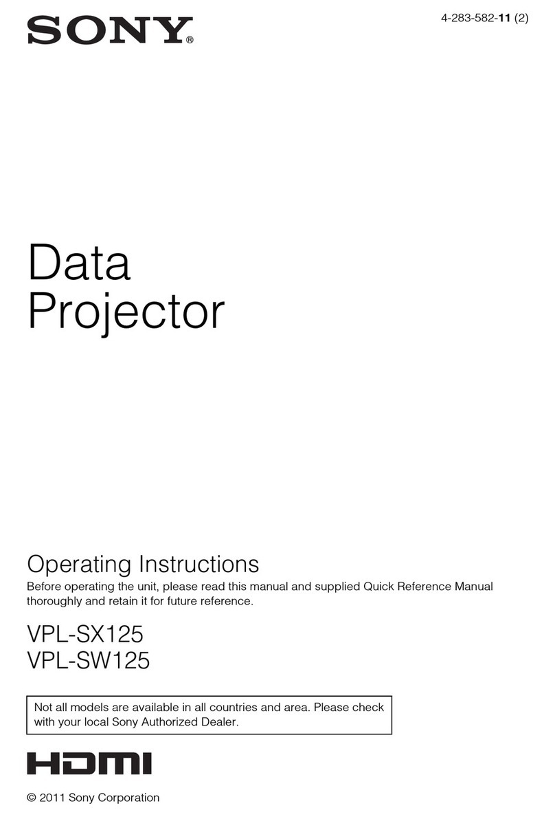 Sony VPL-SW125 operating instructions