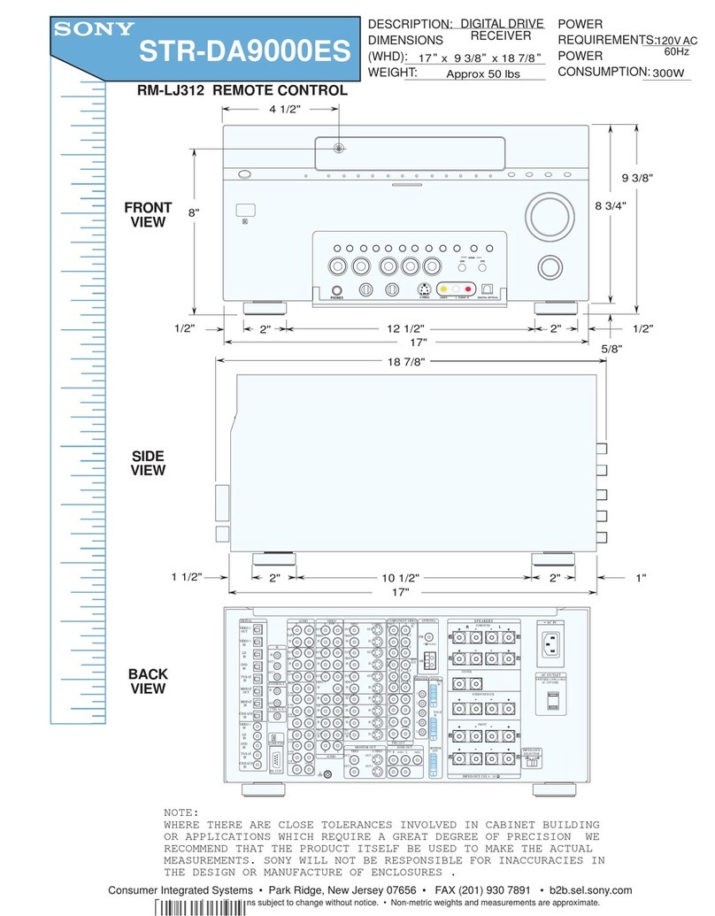 Sony STR-DA9000ES - Fm Stereo/fm-am Receiver User guide
