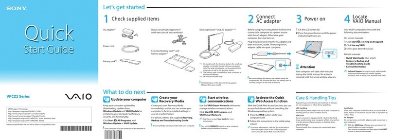 Sony VPCZ212GX User manual