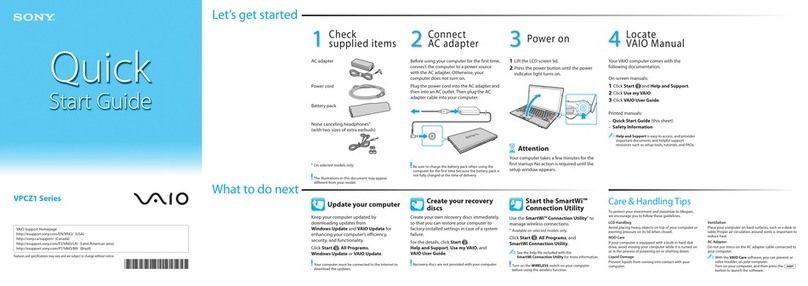Sony VPCZ118GX User manual
