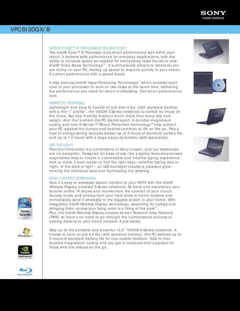 Sony VAIO VPCS13DGX User manual