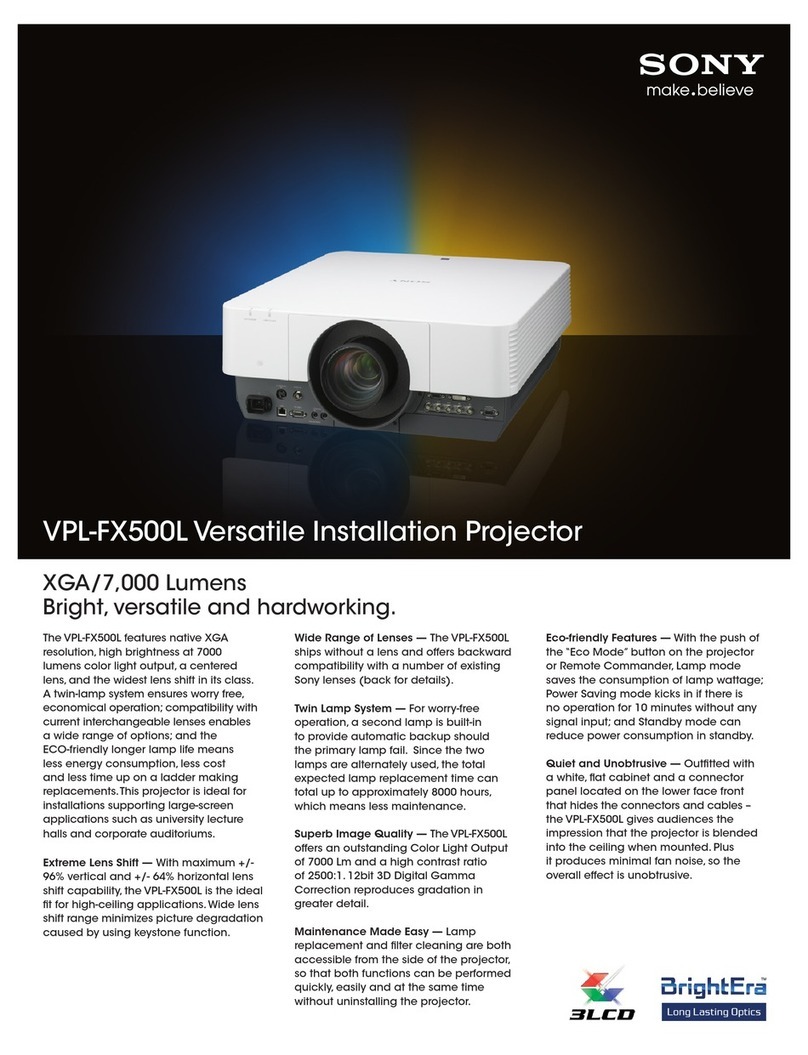 Sony VPL-FX500L Specification sheet