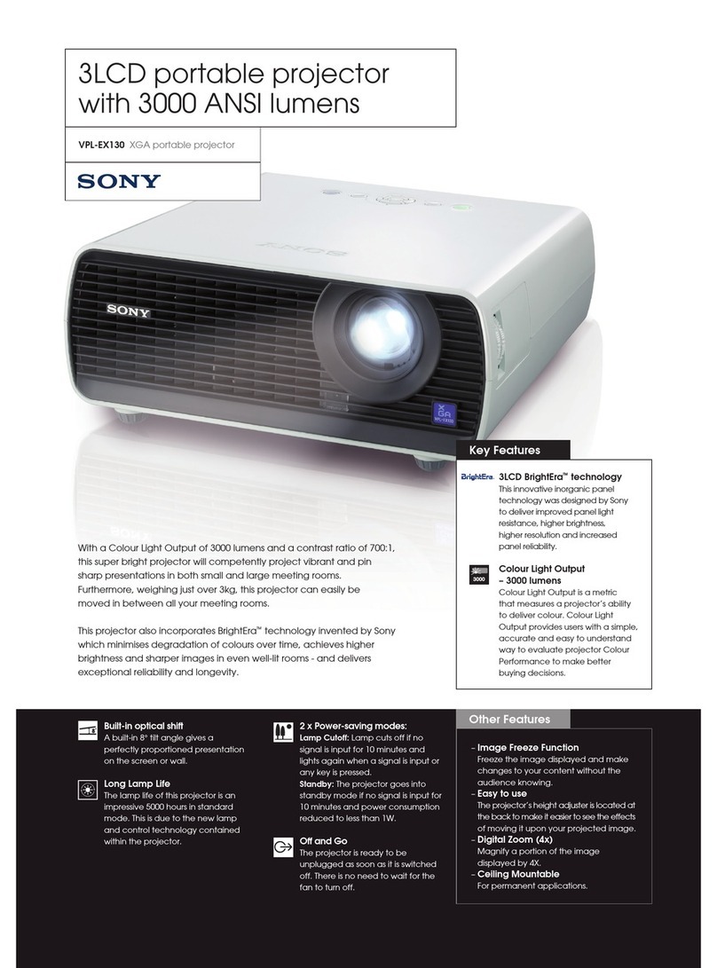 Sony VPL-EX130 User manual