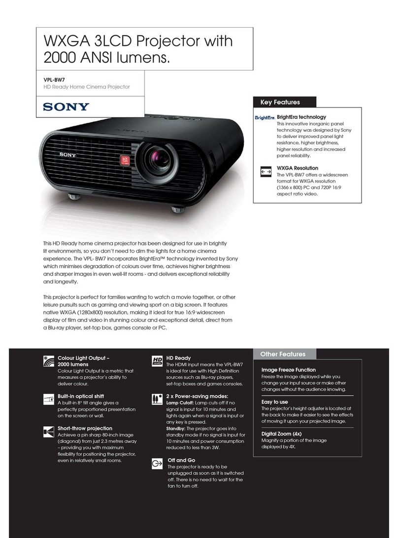 Sony VPL-BW7 Specifications
