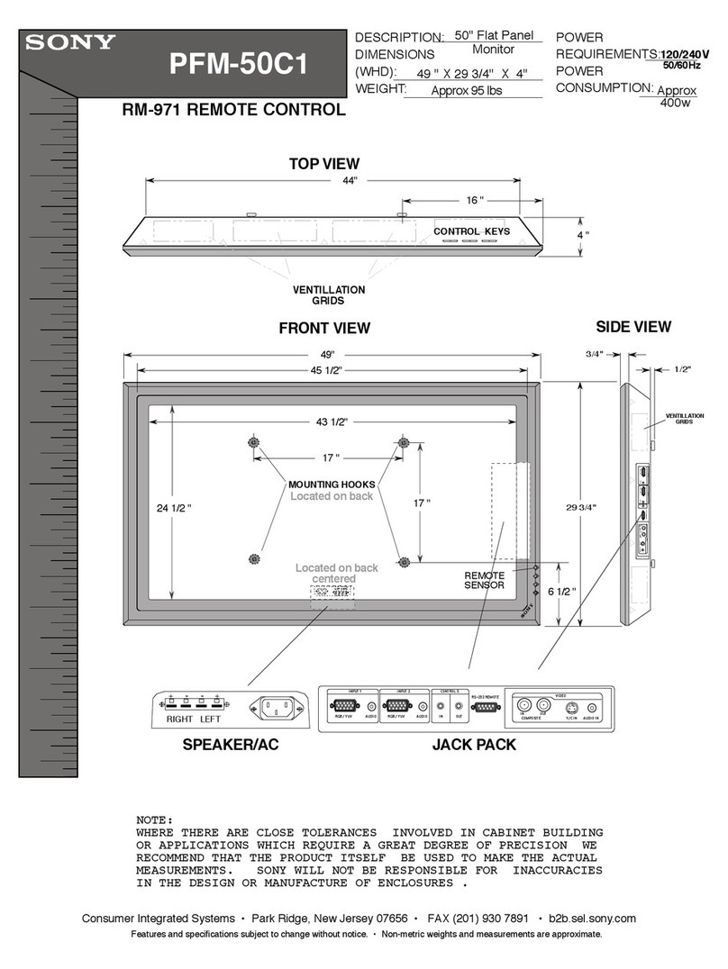 Sony PFM-50C1 User instructions