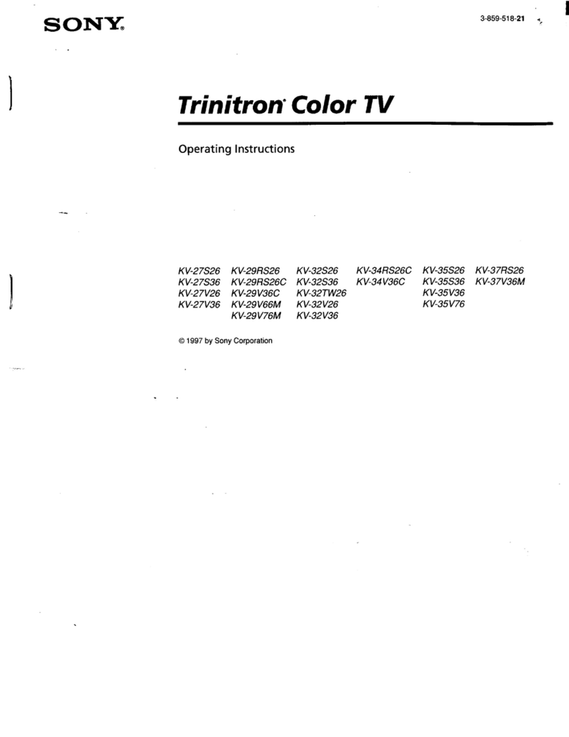 Sony KV-27S26 - 27" Trinitron Color Television User manual