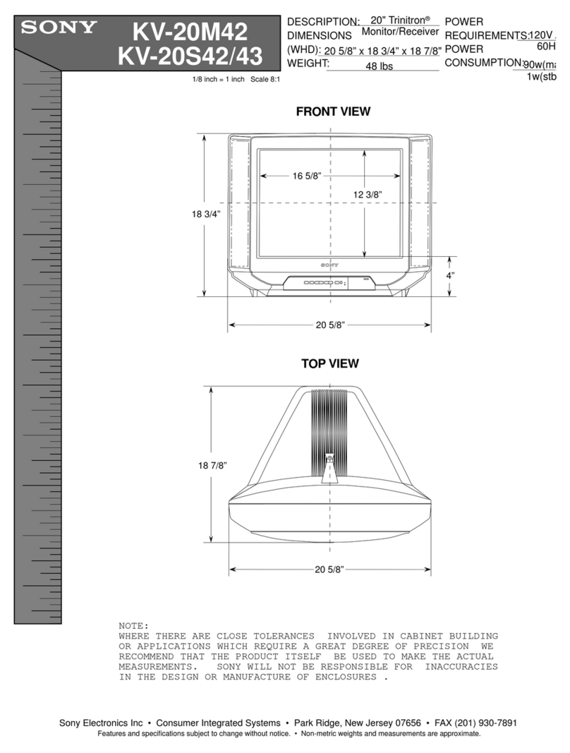 Sony Trinitron KV-20M42 User instructions