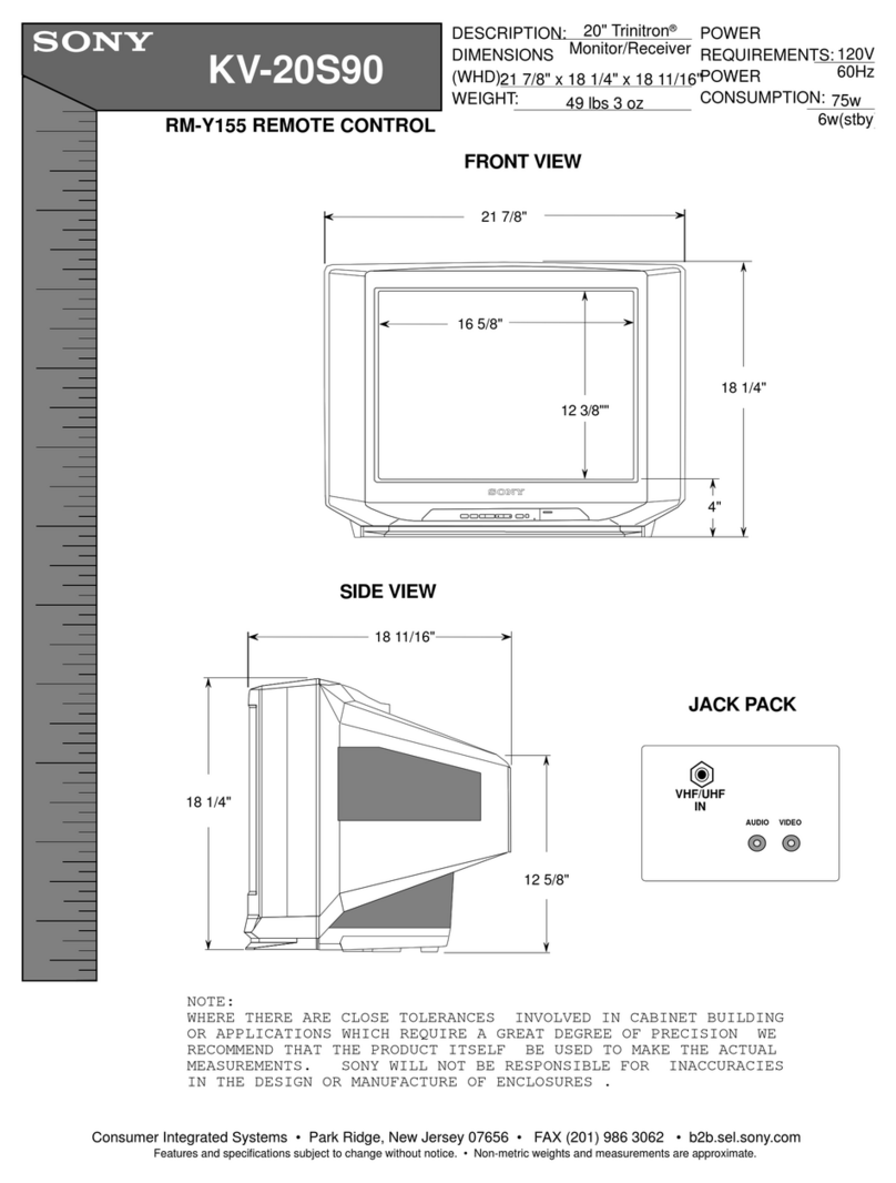 Sony Trinitron KV-20S90 User instructions
