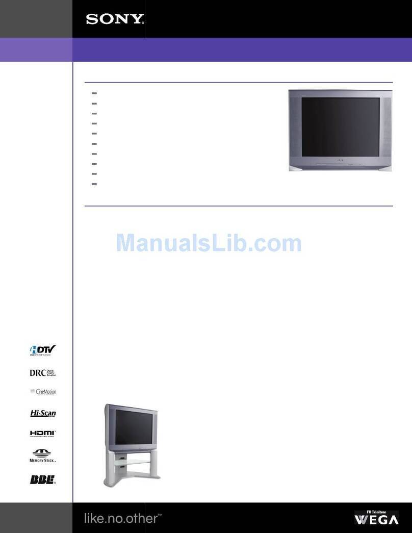 Sony KD-32XS945 - 32" Hi-scan Fd Trinitron Wega User manual Sony KD-32XS945 - 32" Hi-scan Fd Trinitron Wega User manual