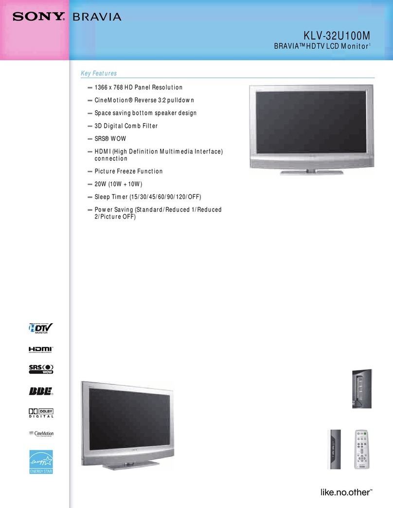 Sony BRAVIA KLV-32U100M User manual
