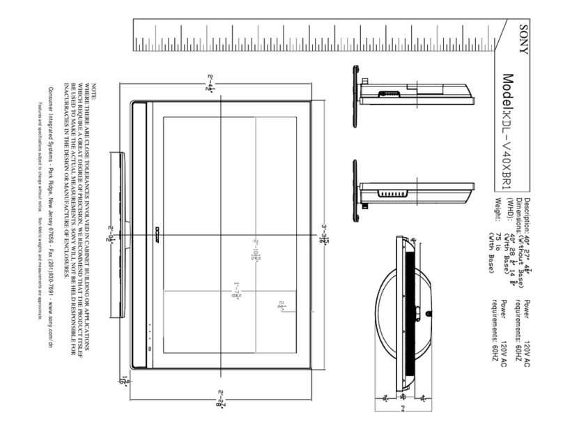 Sony BRAVIA XBR KDL-V40XBR1 Owner's manual