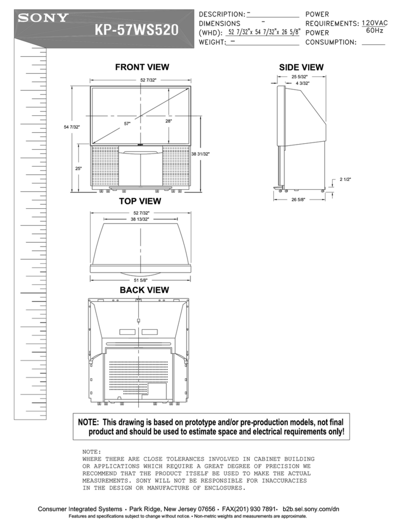 Sony KP-57WS520 - 57" Hi-scan Projection... User instructions