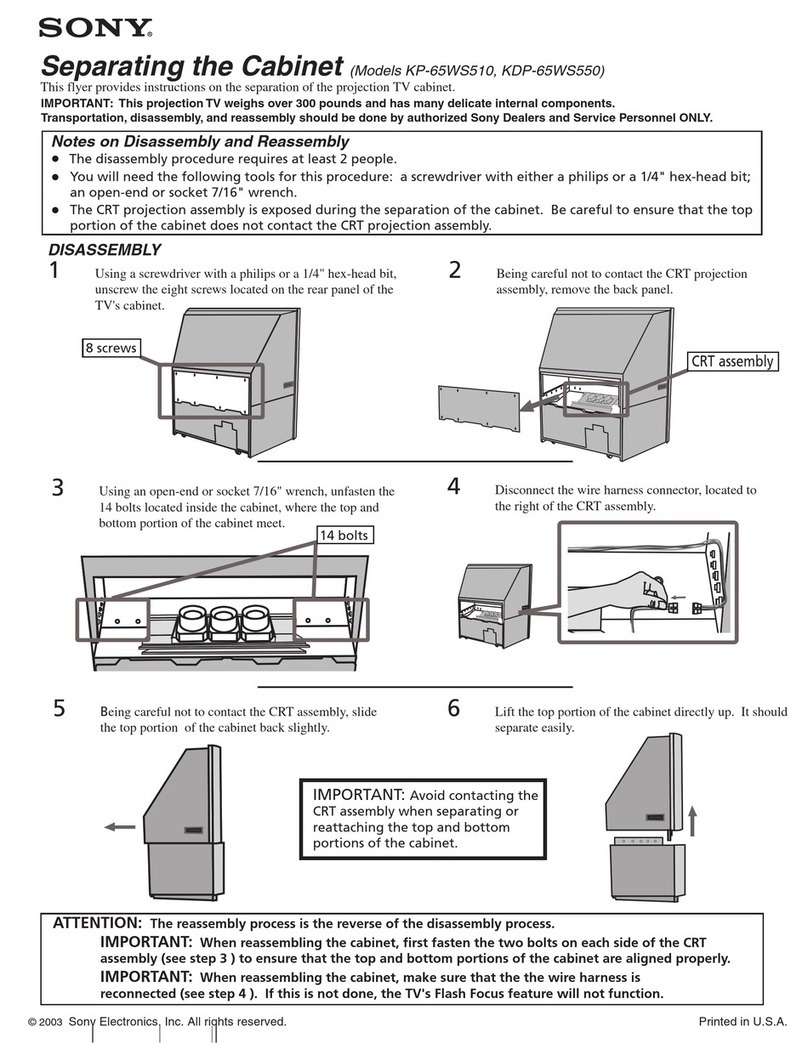 Sony KDP-65WS550 - 65" High Definition Projection... Manual