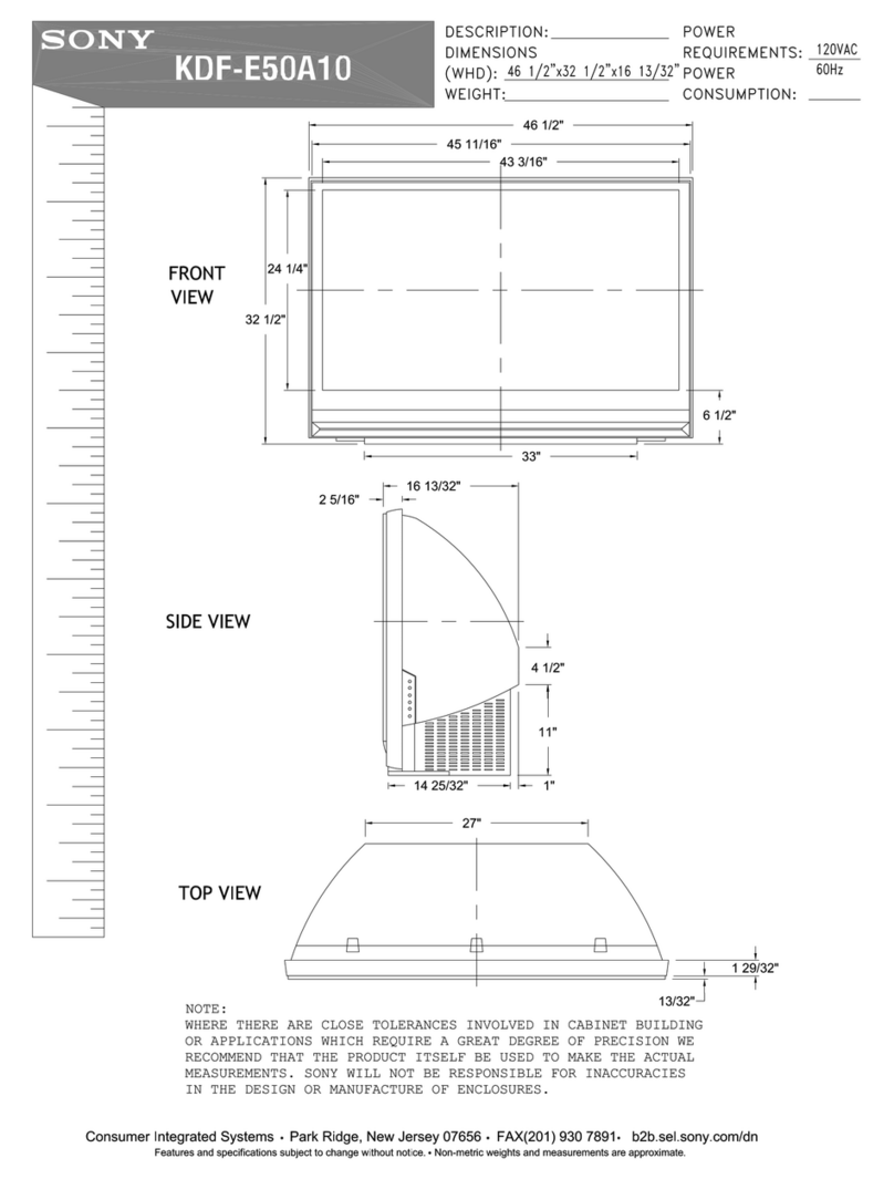 Sony KDF-E50A10 User manual
